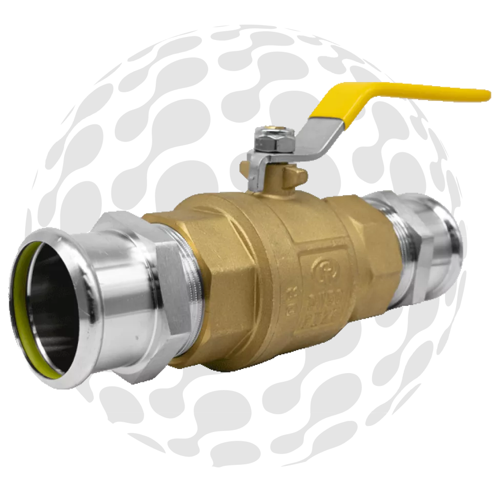 RapidPress 2pc Brass Ball Valve - Gas