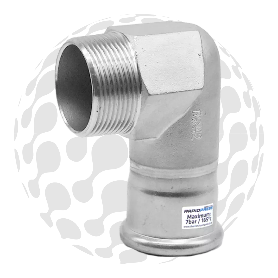 RapidPress Steam Male BSP Elbow 90°