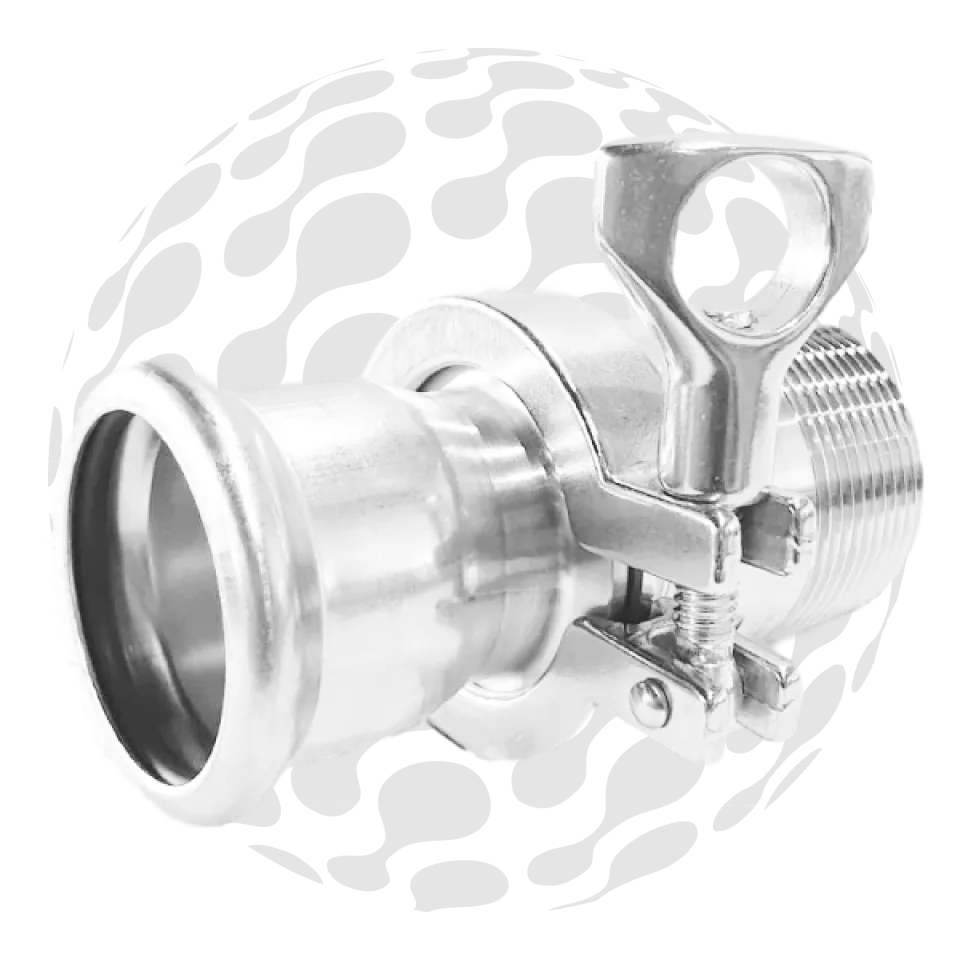 RapidPress to Male BSP Union with Tri Clover