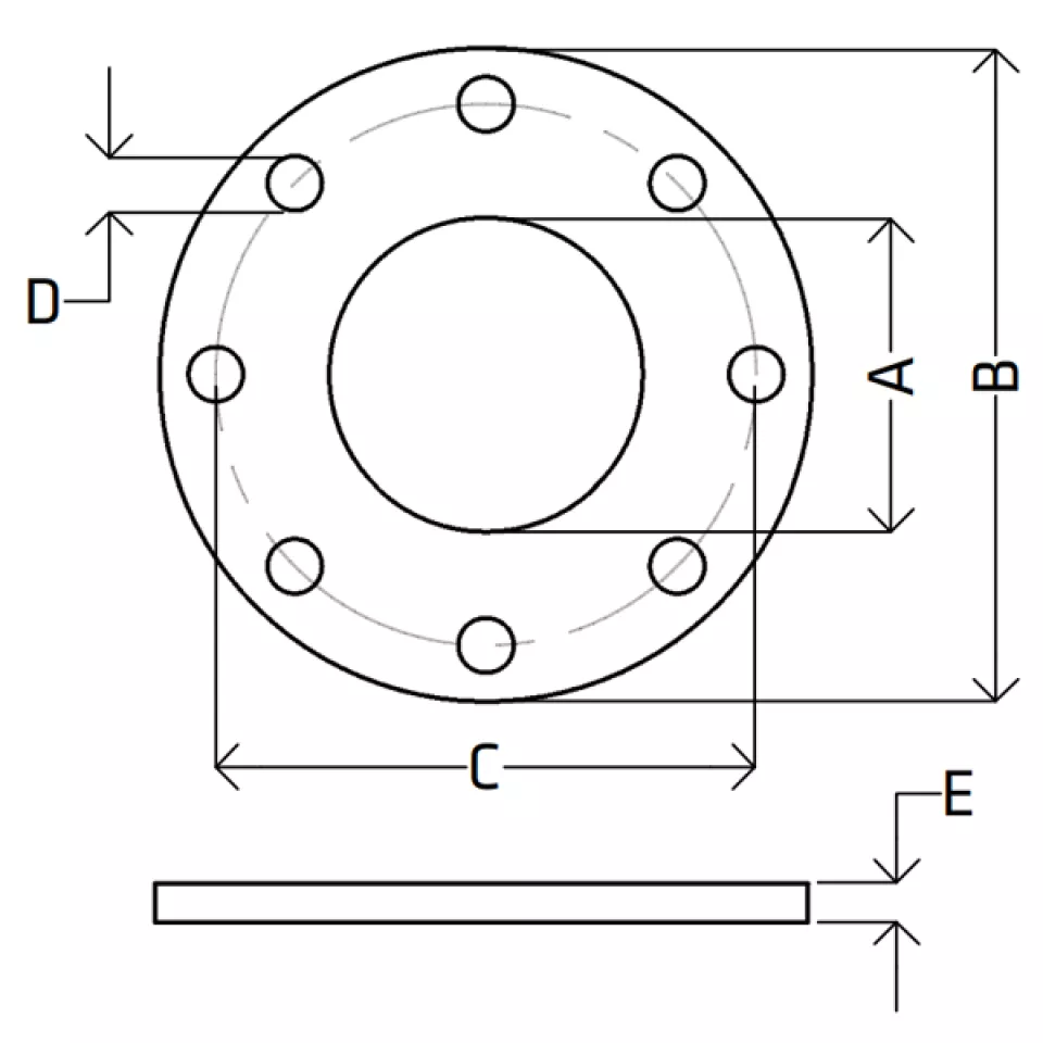 Tube Flange Table E-diagram-1